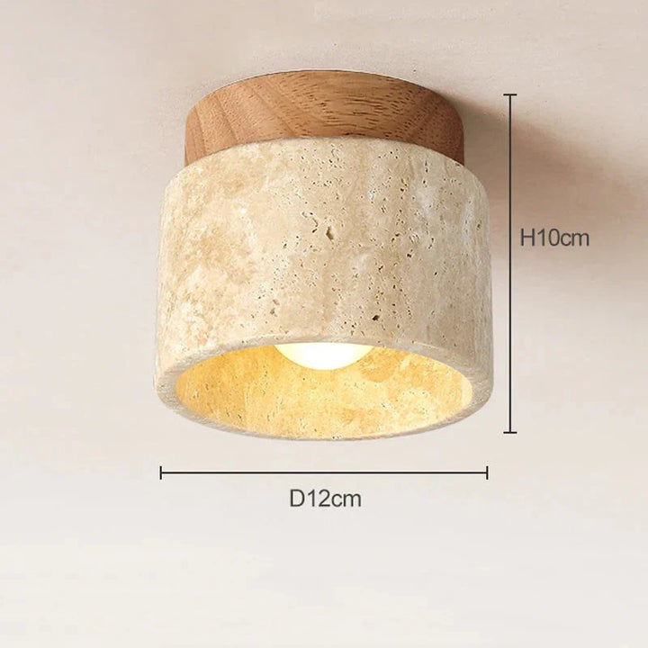 Lisslune | Wabi Sabi Yellow Marble Ceiling Light