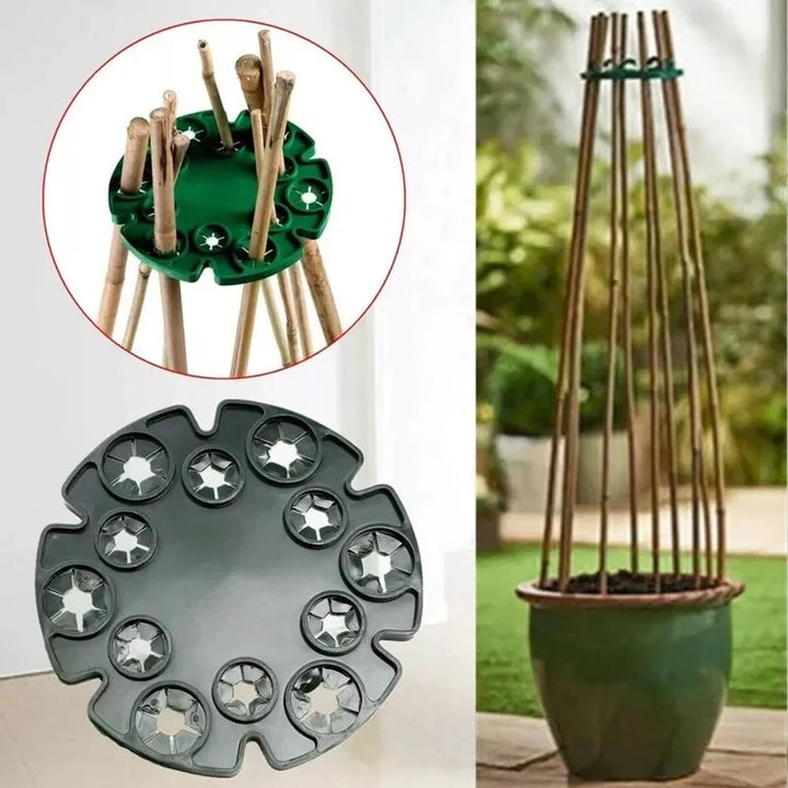 Lisslune | Plant support ring for bamboo poles – Stable climbing aid for tomatoes and climbing plants