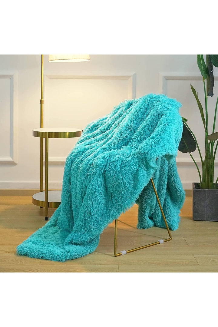 Lisslune | Synthetic fur sofa blanket