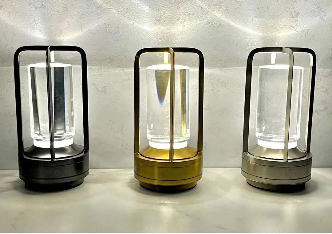 Lisslune | Rechargeable Wireless LuxuryGlow Table Lamp - Elegant Wireless Lamp for Any Mood