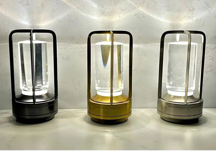 Lisslune | Rechargeable Wireless LuxuryGlow Table Lamp - Elegant Wireless Lamp for Any Mood
