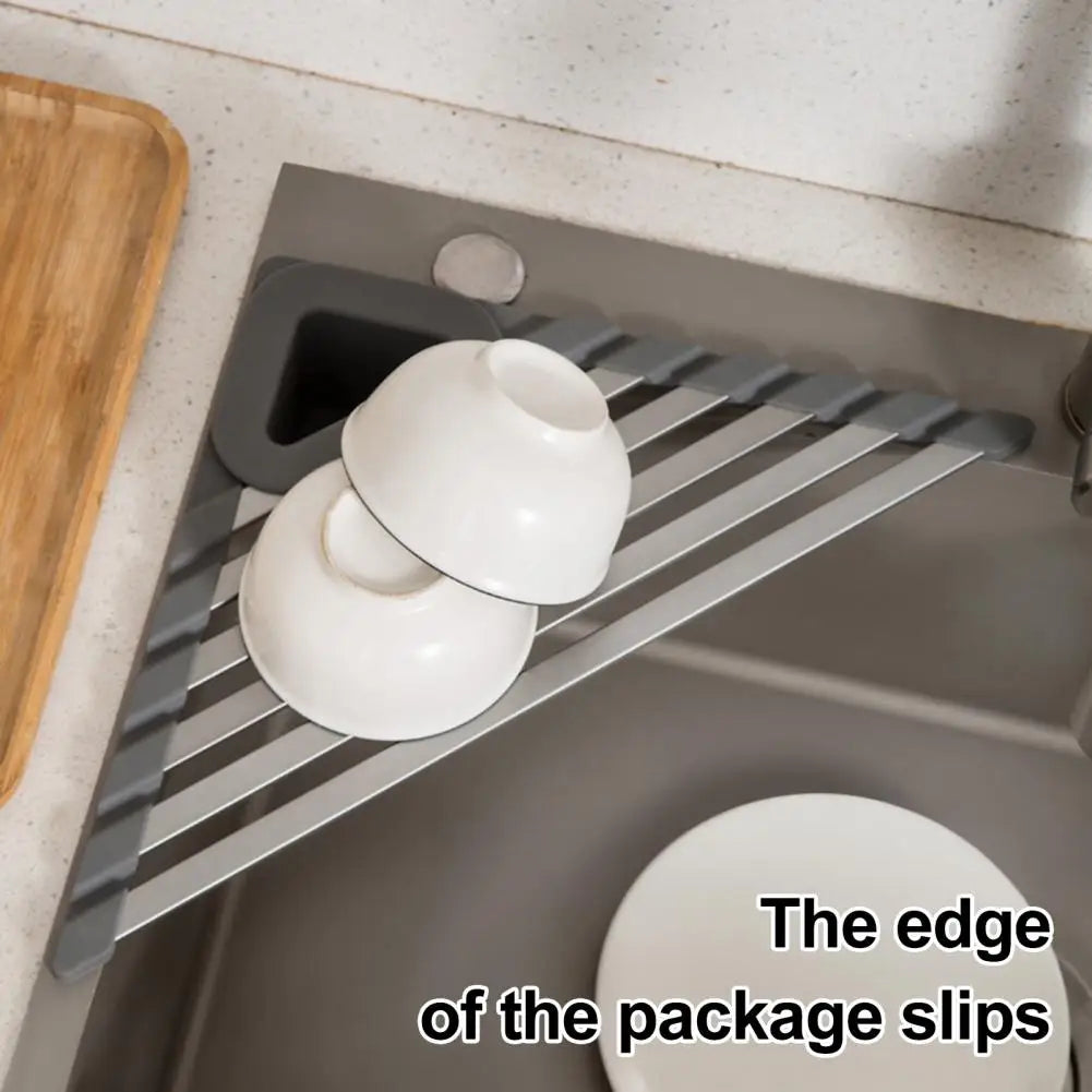 Lisslune | Triangle Slip-Resistant Sink Corner Storage Shelf Rack