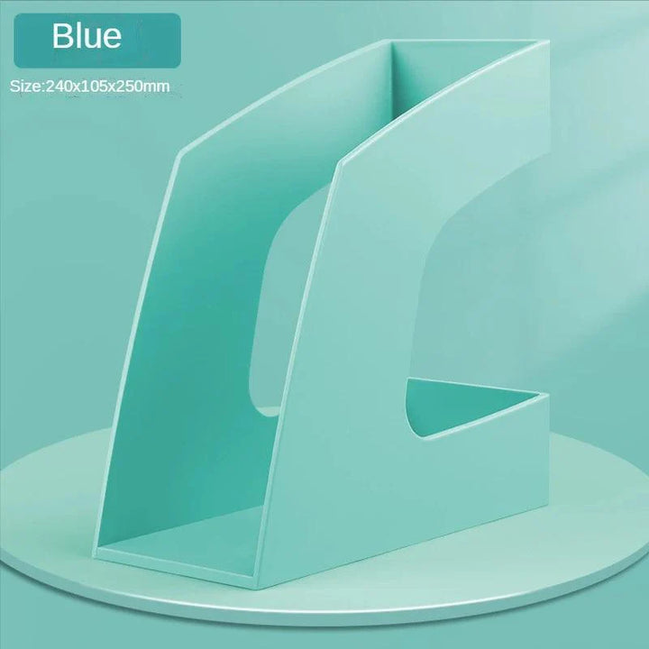 Lisslune | Slim Plastic Desktop Book Organizer - Versatile Document and Magazine Storage Solution for School and Office