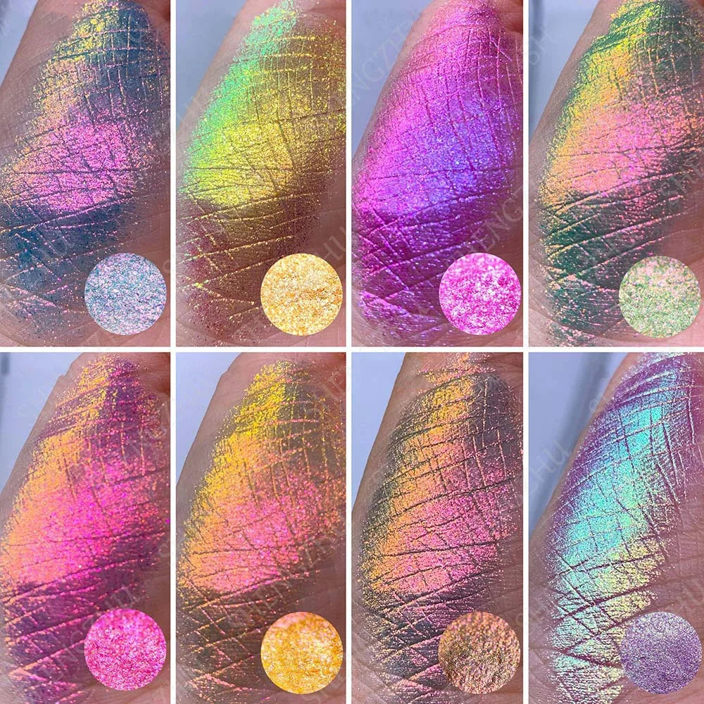 Rynx | 1Box Chameleon Polarized Neon Nail Art Powder Aurora Chrome Mica Pigment Dust Pearl For Makeup Eyeshadow Manicure Powder