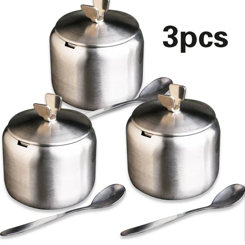 Lisslune | Elegant Stainless Steel Spice Organizer Set for a Modern Kitchen