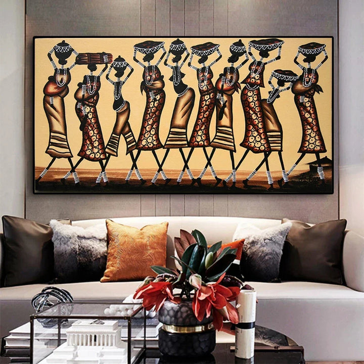 Lisslune | Plus Sizes Abstract African Woman Canvas Painting