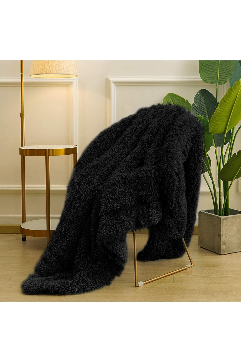 Lisslune | Synthetic fur sofa blanket