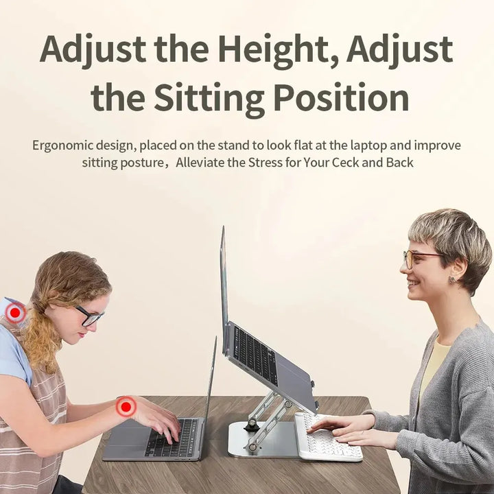 Lisslune | FlexFold Pro | Foldable Aluminum Laptop Stand | Portable & Ergonomic | Work comfortably anywhere