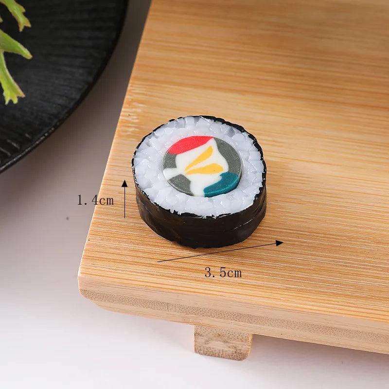 Lisslune | Realistic Artificial Sushi Set - 10pcs Decorative Japanese Rolls for Photography and Home Styling