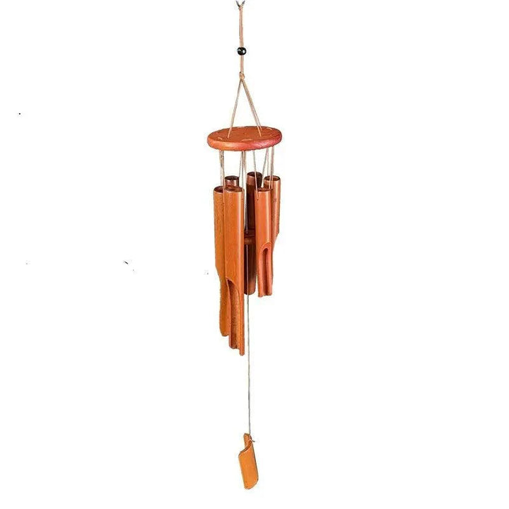 Lisslune | Handcrafted Bamboo Wind Chimes - 6 Melodic Tubes for Soothing Outdoor Harmony - Ideal for Garden Decoration and Thoughtful Gifts