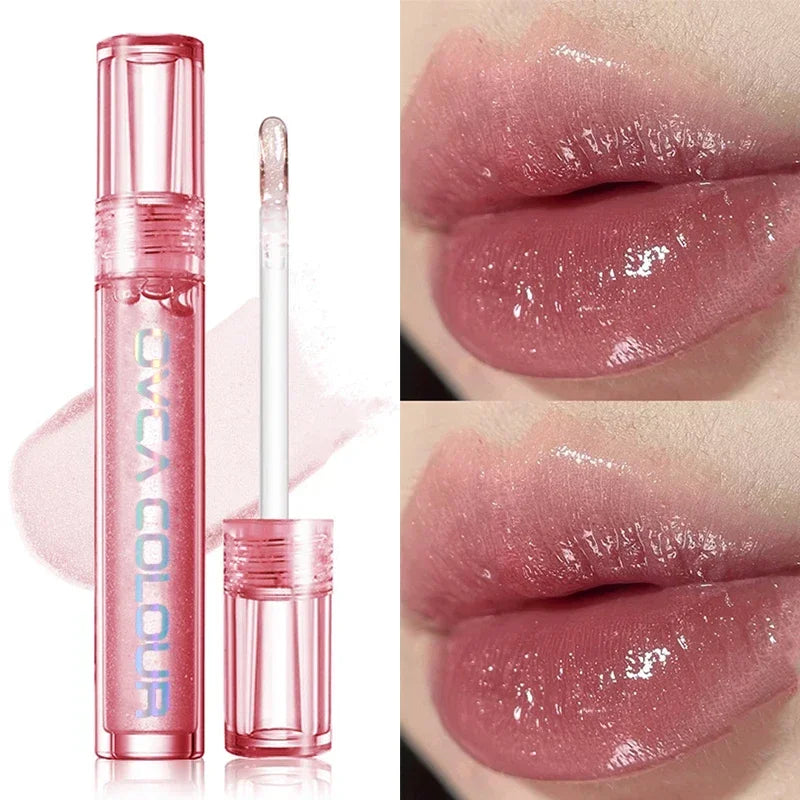 Rynx | Mirror Lip Gloss Transparent Glass Lip Plumping Shiny Long-lasting Waterproof Lipstick Water Mirror Lip Lacquer Korean Cosmetics