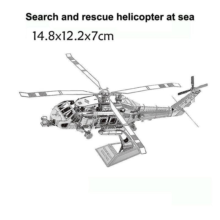 Lisslune | Stainless Steel 3D Jet Fighter Model Building Kit - Engaging DIY Puzzle for All Age Groups