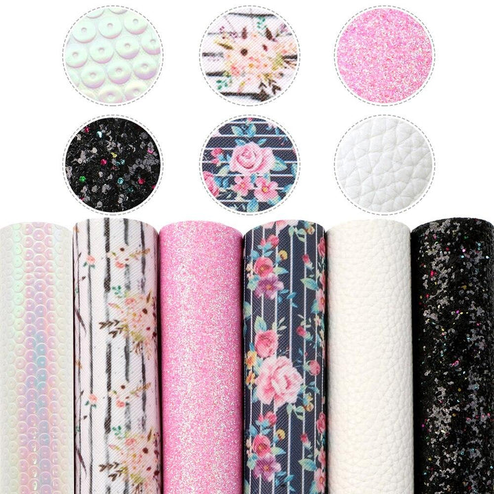 Lisslune | Elegant fish scale dot faux leather craft kit for creative projects