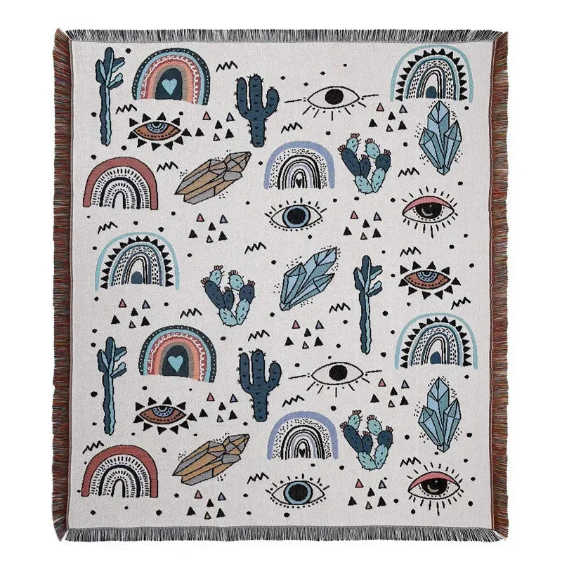Lisslune | Sun & Flowers Wall Tapestry Blanket
