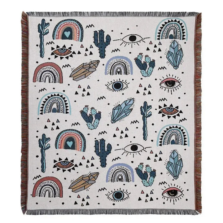 Lisslune | Sun & Flowers Wall Tapestry Blanket