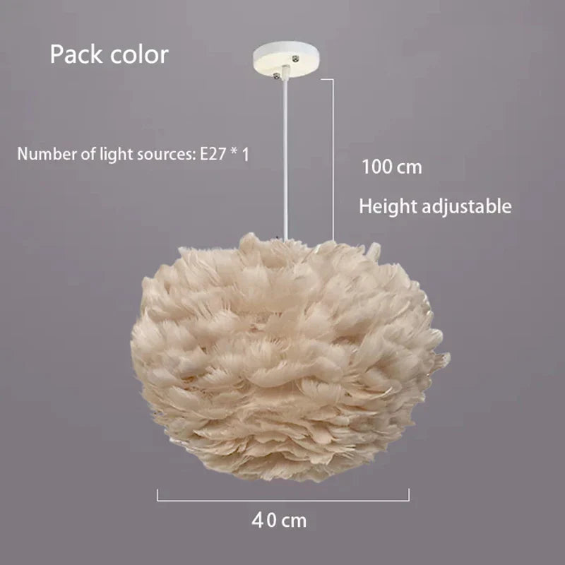 Lisslune | Cloud Like Realistic Feather Chandelier