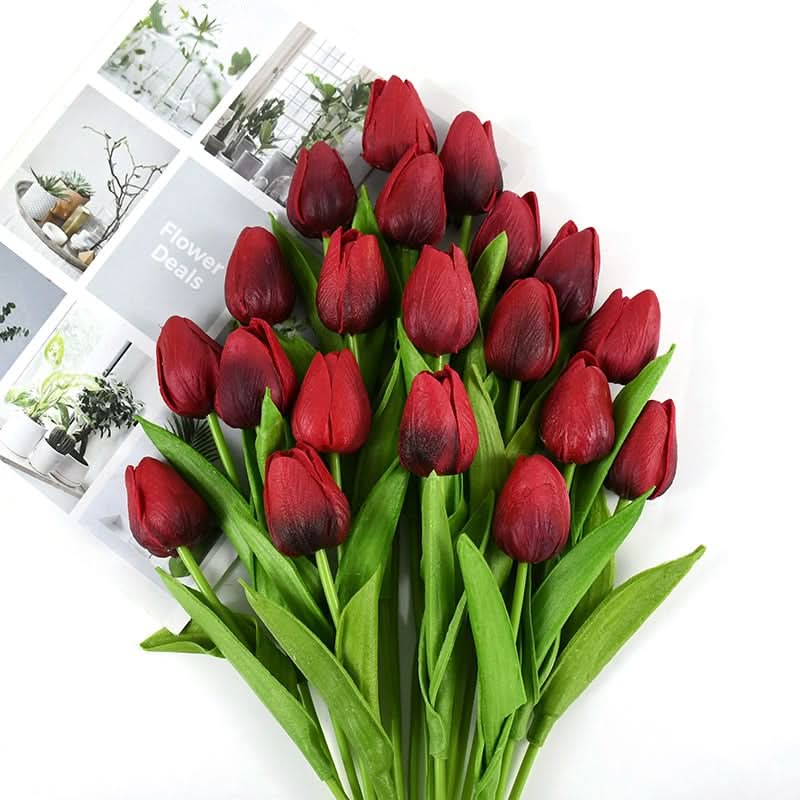 Lisslune | Artificial Tulip Bouquet with Realistic Lifelike Flowers