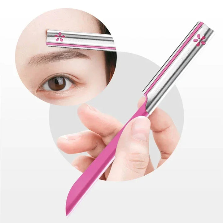 Rynx | 5pcs Eyebrow Epilator Sets Facial Razor Portable Stainless Steel Hair Removal Safety Eyebrow Trimmer Women's Makeup Tools