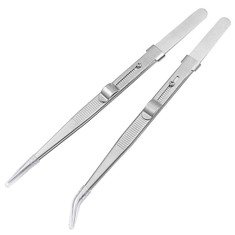 Lisslune | Delicate Task Precision Tweezers set with secure sliding lock mechanism