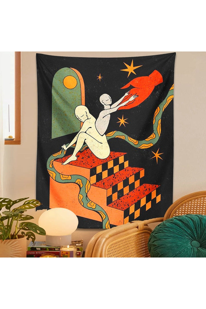 Lisslune | trippy art wall tapestry