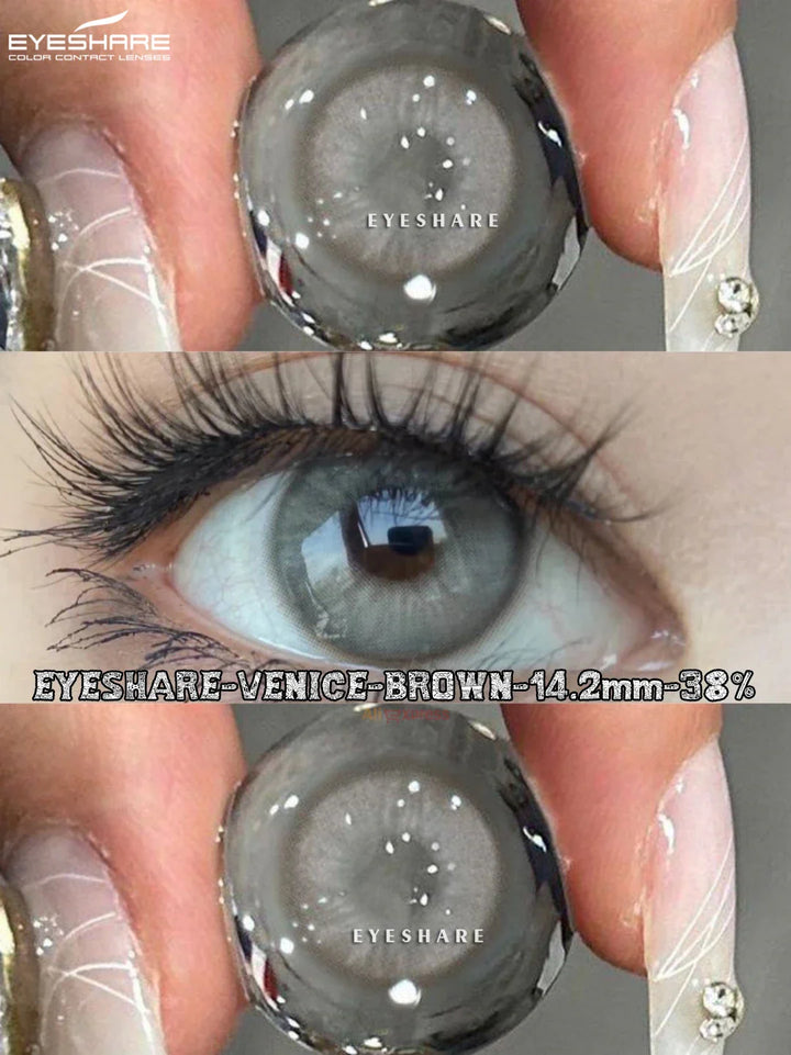 Rynx | 2pcs Color Contact Lenses Gray Soft Contact Naturally Cosmetic Color Lenses Blue Beautiful Pupils Annual Use