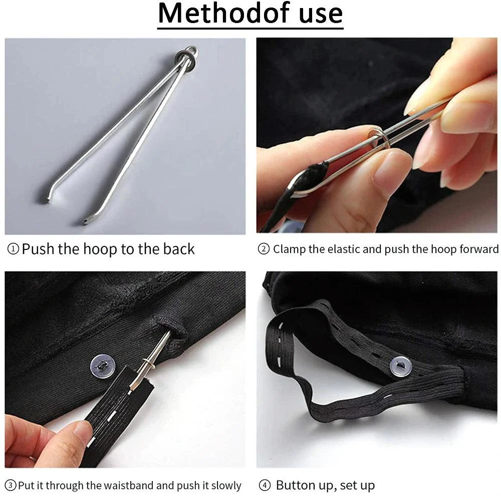 Lisslune | Sewing Revolution: Premium Stainless Steel Bodkin Threader with Elastic Clips