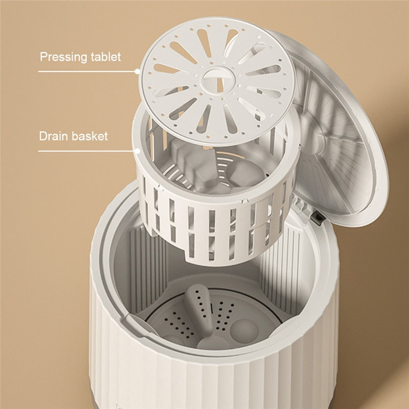 Lisslune | 4L Mini Portable Rotating Turbine Washing Machine