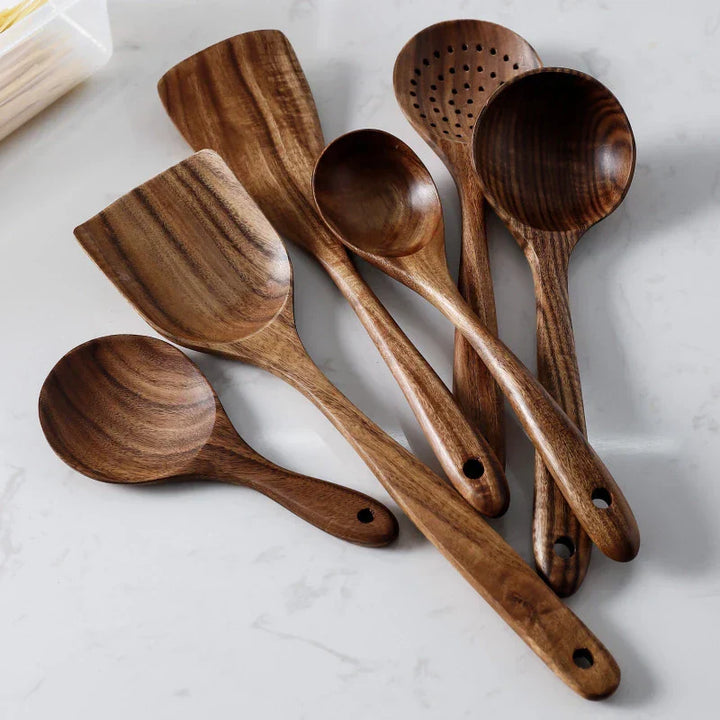 Lisslune | AcaciaLuxe – Versatile Kitchen Set with Natural Elegance