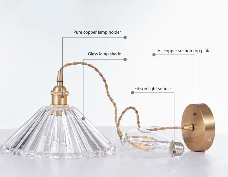 Lisslune | Nordic Brilliance Transparent Glass Pendant Lamp