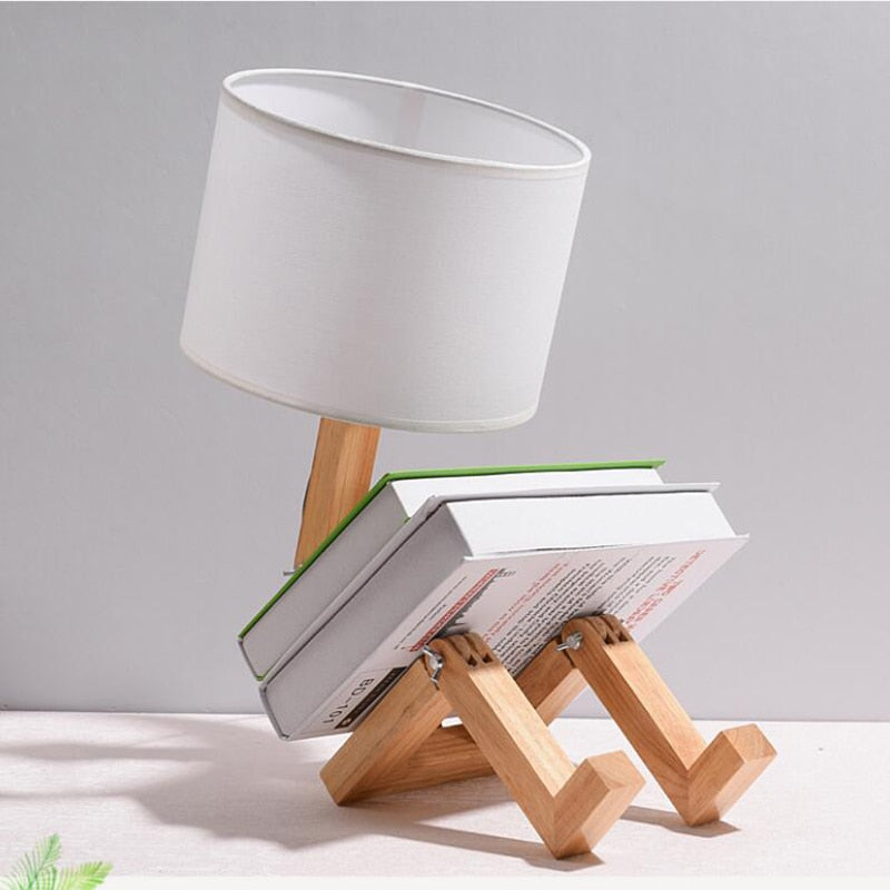 Lisslune | Thinker Wooden Robot Modern Night Lamp