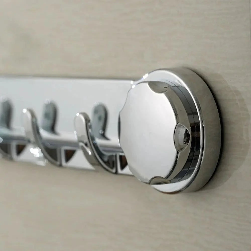 Lisslune | Stylish Silver Suction Hooks for Effortless Bathroom and Kitchen Organization