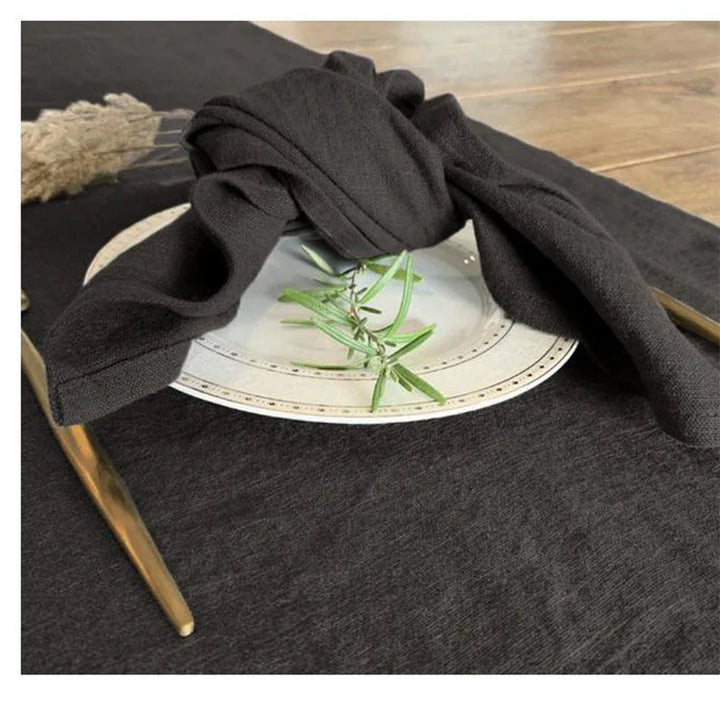 Rynx | 12PCS pure linen table napkins, 40x40cm sage green soft comfortable tea towel, square napkin for wedding dinner party decoration