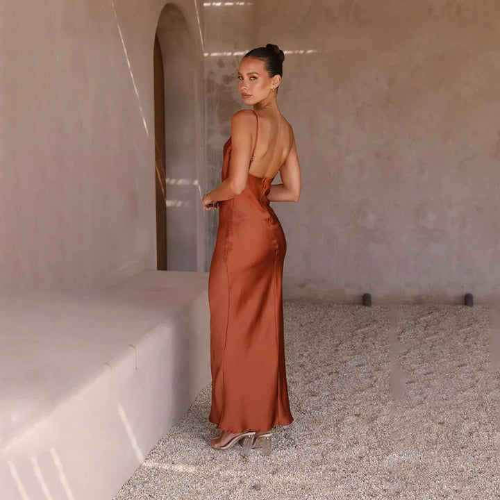 Lisslune | Long Satin Dress