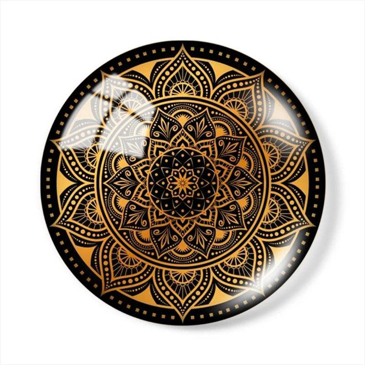 Lisslune | Luxurious Golden Glass Cabochon Set - 10 Pieces for Impressive Jewelry Creations