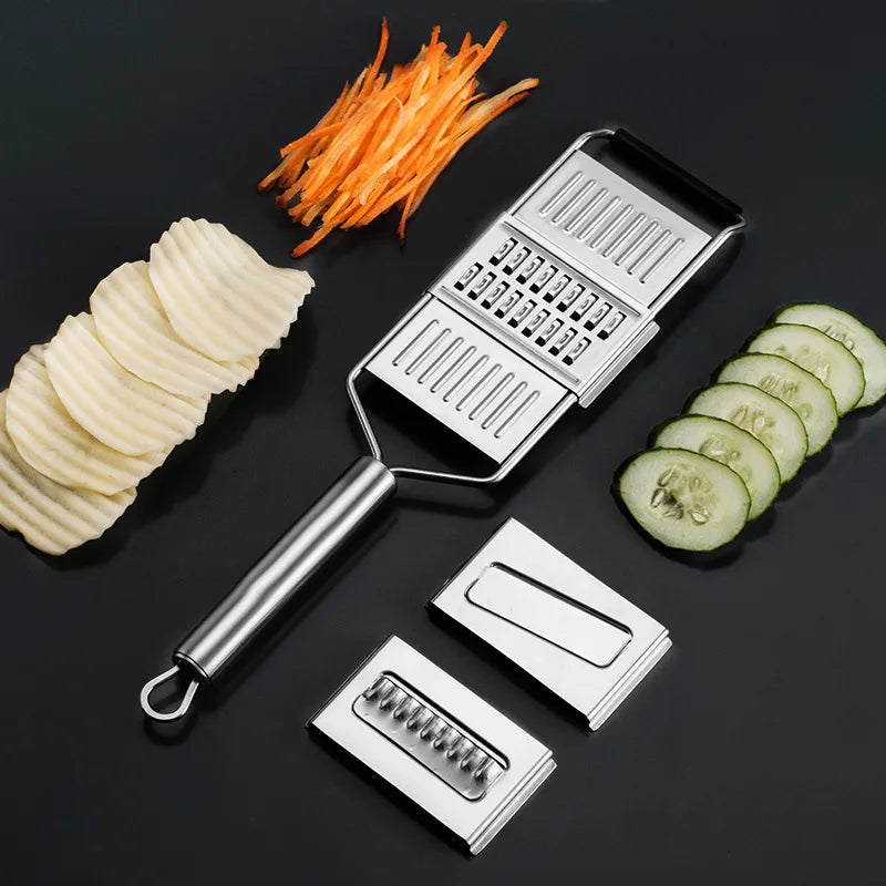 Lisslune | Stainless Steel Chopper Cutter Grater | Portable Handheld Vegetable Slicer | Easy to Clean Multifunctional Kitchen Tool