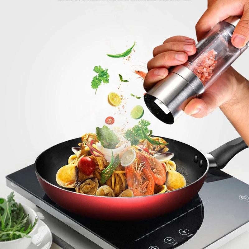Lisslune | Precision Adjustable Salt and Pepper Mill Set - Dual Ceramic Blades Combination