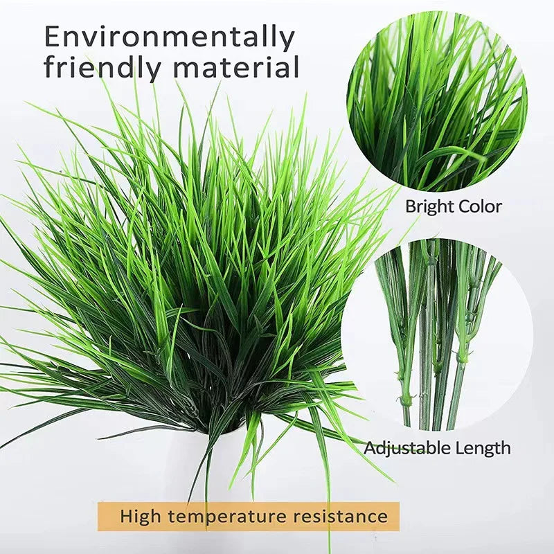Lisslune | Artificial Wheat Grass Plant Made of Plastic – Decorative Grass for Garden, Home and Outdoor Area