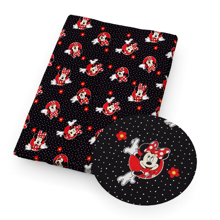 Lisslune | Elegant Minnie Mouse Faux Leather Craft Sheet - Transform Your Projects