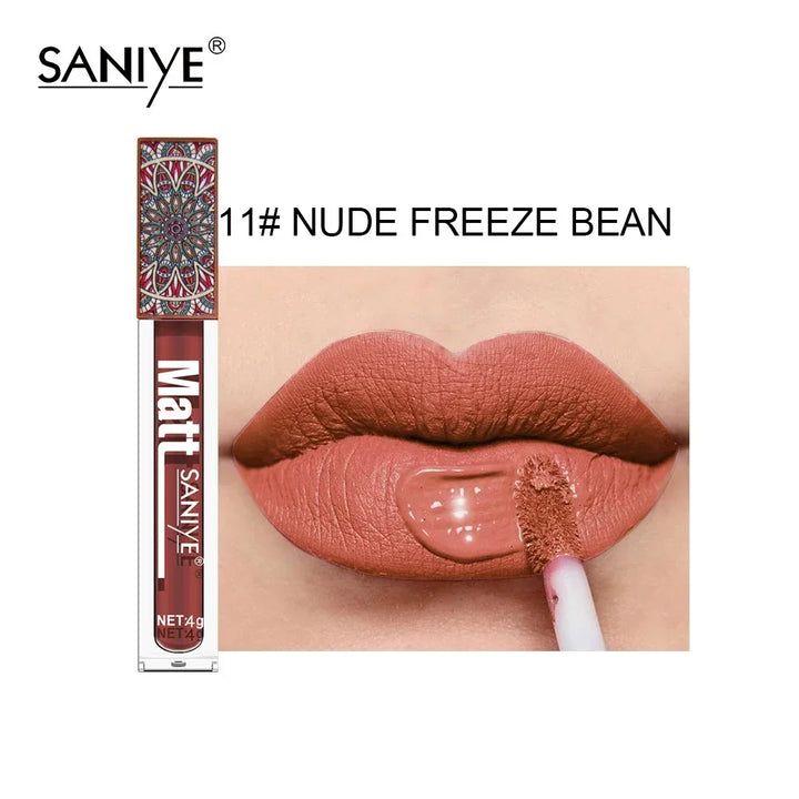 Rynx | Nudes Lip Gloss Waterproof Liquid Matte Lipstick Long-lasting 4g Quick-drying Red Lip Gloss Cosmetics Sexy Matte Velvet Lipstick