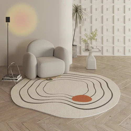 Rynx | Irregular Living Room Rug Easy Care Bedroom Rug Comfortable Soft Large Area Rugs Minimalist Rugs Balcony Tapis Carpet IG