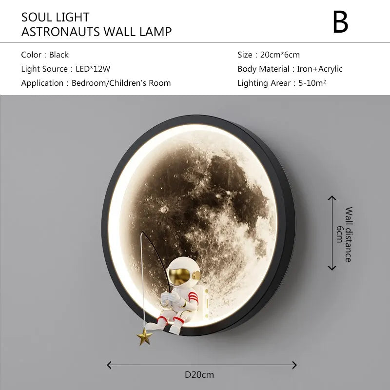 Lisslune | Astronaut On The Moon Wall Light