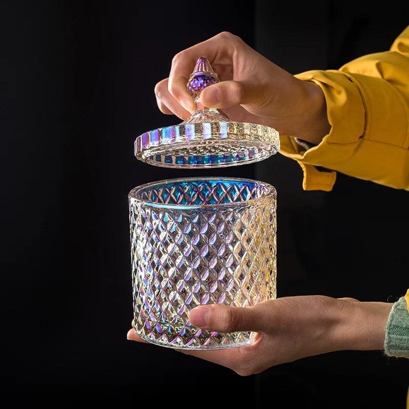 Lisslune | Colorful diamond glass storage container for sweets and sugar - 300ML & 600ML options