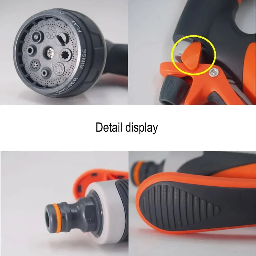 Lisslune | FlowSpray Garden Nozzle – 8-fold adjustable & comfortable for every task