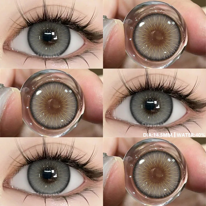 Rynx | 1 Pair of New Color Contact Lenses for Eyes Naturally Blue Eye Lenses Purple Lenses Gray Eye Contacts Brown Eye Lens Yearly