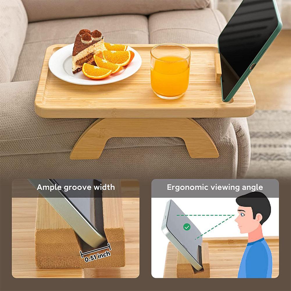 Lisslune | Comfy Sofa Armrest Wooden Tray