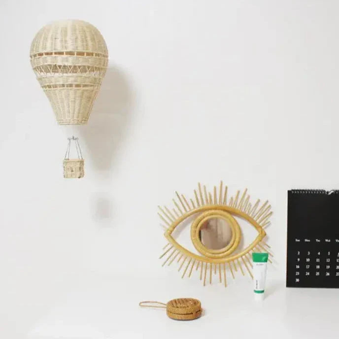 Lisslune | Handcrafted Rattan Woven Balloon Mobile Ornament