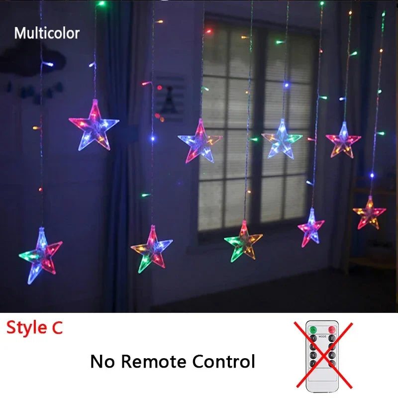 Rynx | Christmas lights 2024 light chain fairy garland curtain decoration for the holidays 2025 New Year decoration 220V/110V/battery