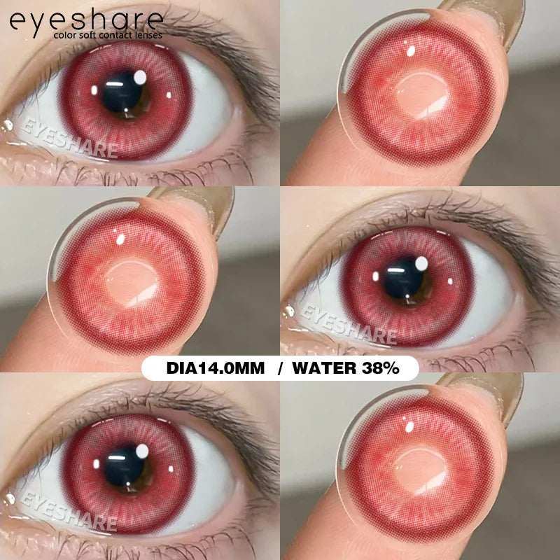 Rynx | 1 Pair Cosplay Colored Contact Lenses Anime Blue Lenses Purple Eyes Halloween Makeup Contacts Annual Pink Beauty Pupils