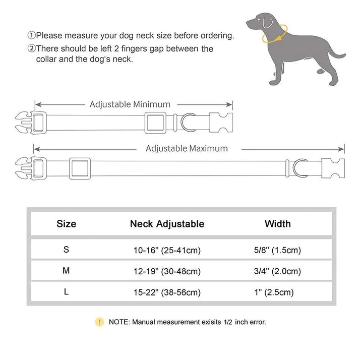Lisslune | Floral Dress Adjustable Dog Collar with Bow Tie - Padded Nylon for All Breeds