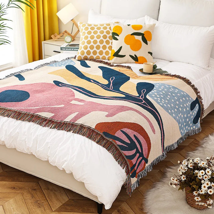 Lisslune | Jungle Cats Woven Throw Blanket